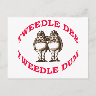 Tweedle Dee & Tweedle Dum is already a translation Postkarte