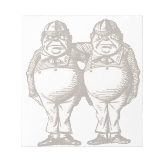 Tweedle Dee & Tweedle Dum Notepad Notizblock (Vorderseite)