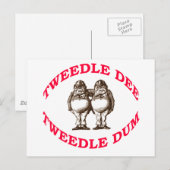 Tweedle Dee & Tweedle Dum Postkarte (Vorne/Hinten)