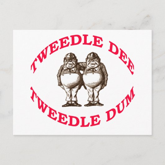 Tweedle Dee & Tweedle Dum Postkarte (Vorderseite)