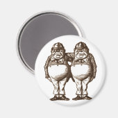 Tweedle Dee & Tweedle Dum Sepia Magnet (Vorderseite/Rückseite)