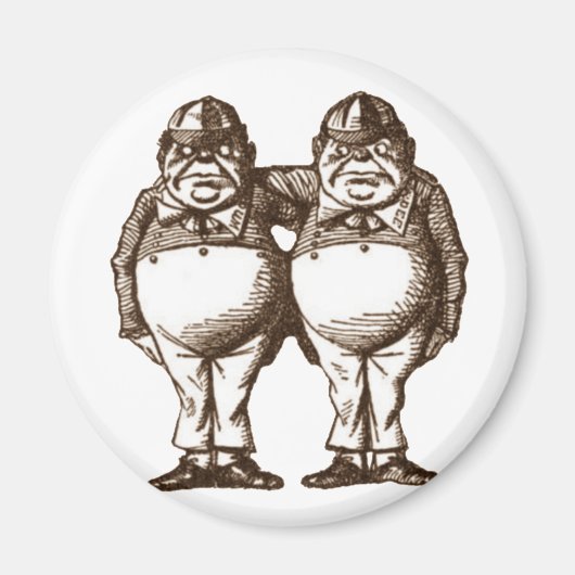 Tweedle Dee & Tweedle Dum Sepia Magnet (Vorne)