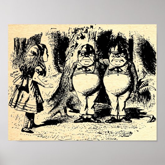 Tweedle Dee und Tweedle Dum Alice Poster (Vorne)