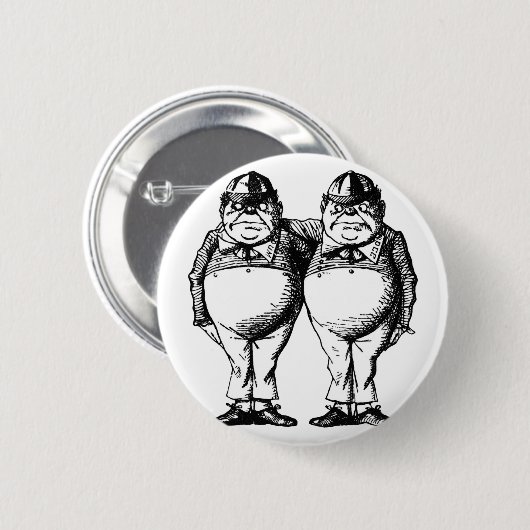 Tweedle Dee und Tweedle Dum Button (Vorne & Hinten)
