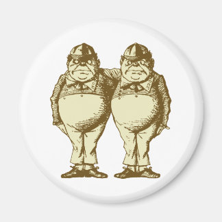 Tweedle Dee und Tweedle Dum Inacken Sepia Magnet