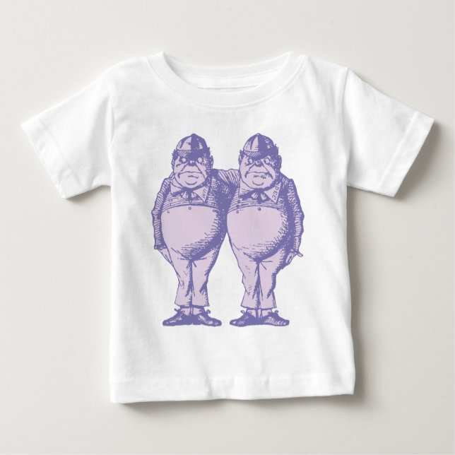 Tweedle Dee und Tweedle Dum inacker Lavendel Baby T-shirt (Vorderseite)