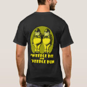 Tweedle Dee und Tweedle Dum Logo-Gelb T-Shirt (Rückseite)