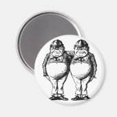 Tweedle Dee und Tweedle Dum Magnet (Vorderseite/Rückseite)