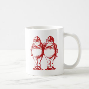 Tweedle Dee und Tweedle Dum mit roter Tinte Kaffeetasse
