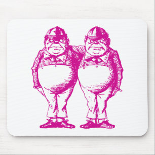 Tweedle Dee und Tweedle Dum mit Tinte geschwärzte Mousepad