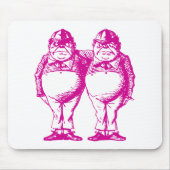 Tweedle Dee und Tweedle Dum mit Tinte geschwärztes Mousepad (Vorne)