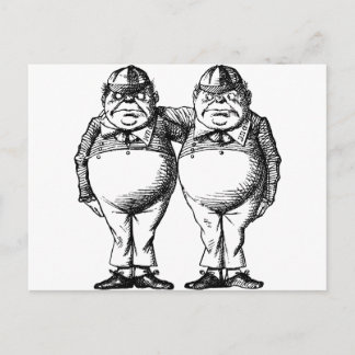 Tweedle Dee und Tweedle Dum Postkarte