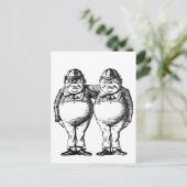 Tweedle Dee und Tweedle Dum Postkarte (Stehend Vorderseite)
