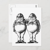 Tweedle Dee und Tweedle Dum Postkarte (Vorne/Hinten)