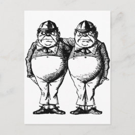Tweedle Dee und Tweedle Dum Postkarte