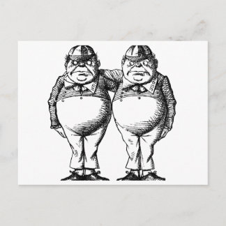 Tweedle Dee und Tweedle Dum Postkarte