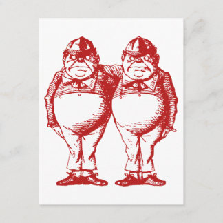 Tweedle Dee und Tweedle Dum rotes Einladung