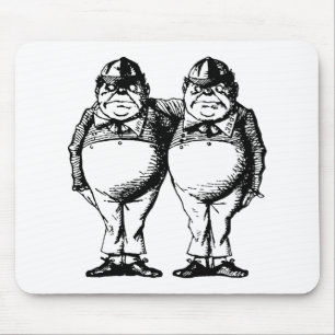 Tweedle Dee und Tweedle mit Tinte geschwärztes Du Mousepad