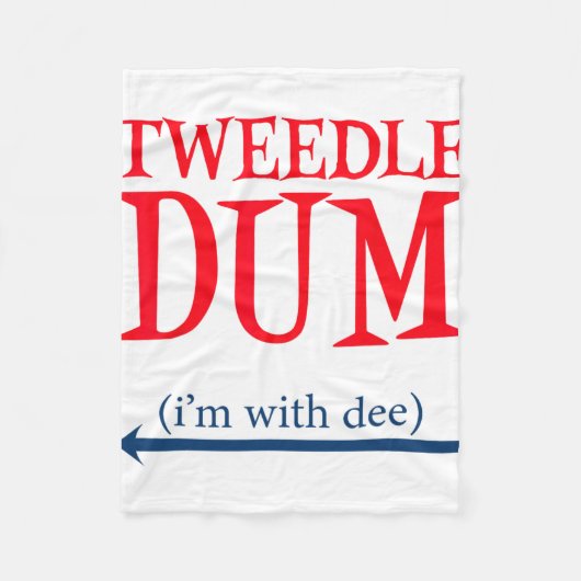 Tweedle Dum Ich bin mit Dee - Lazy Couple Hallowee Fleecedecke (Vorderseite)
