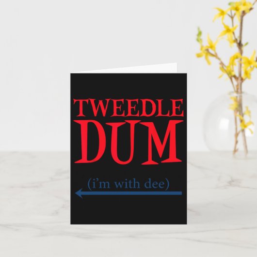 Tweedle Dum Ich bin mit Dee - Lazy Couple Hallowee Karte (Gelbe Blume)