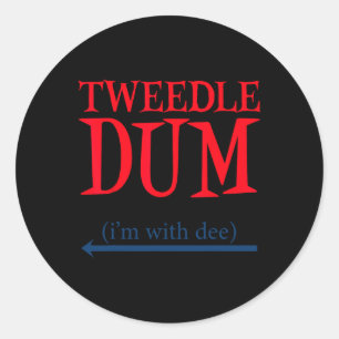 Tweedle Dum Ich bin mit Dee - Lazy Couple Hallowee Runder Aufkleber