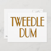 Tweedle Dum Postkarte (Vorne/Hinten)