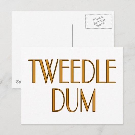 Tweedle Dum Postkarte (Vorne/Hinten)