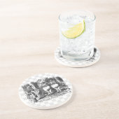 Tweedle Dum und Tweedle Dee Sandstein Untersetzer (Seite)