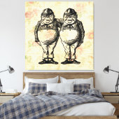 Tweedlede und Tweedledum-Alice im Wunderland Leinwanddruck (Insitu (Schlafzimmer))