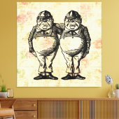 Tweedlede und Tweedledum-Alice im Wunderland Leinwanddruck (Insitu (Wohnzimmer))