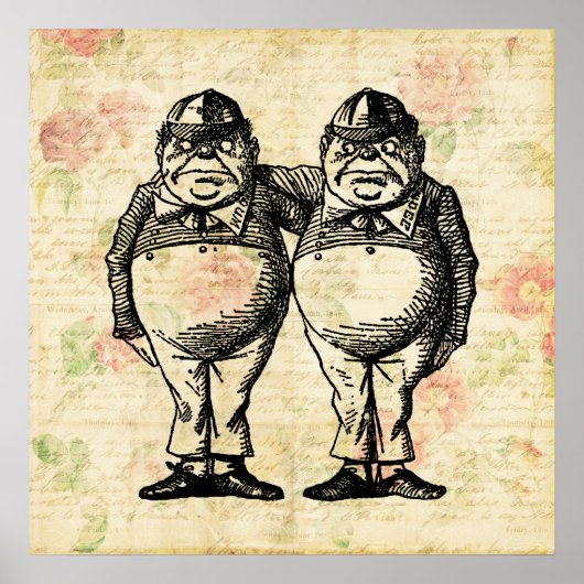Tweedlede und Tweedledum-Alice im Wunderland Poster (Vorne)