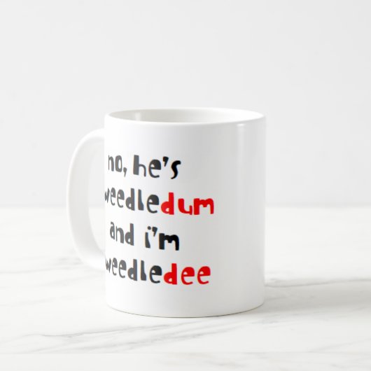 Tweedlede und Tweedledum Kaffeetasse (Vorderseite Links)