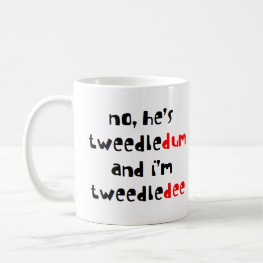 Tweedlede und Tweedledum Kaffeetasse (Links)
