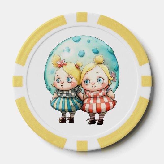 Tweedledee & Tweedledum Pokerchips (Vorderseite)