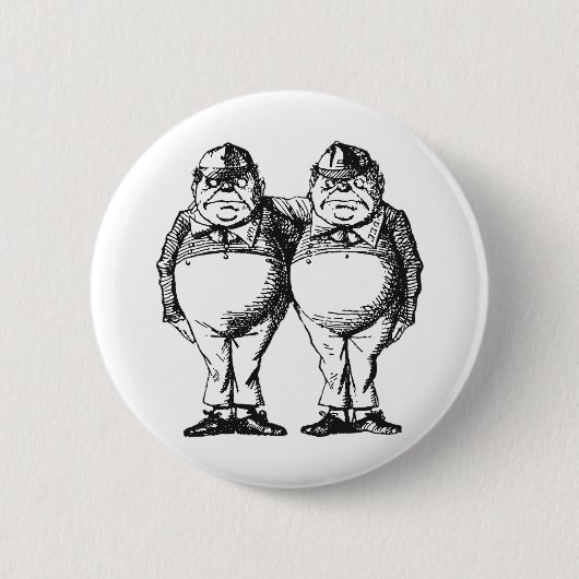 Tweedledum & Tweedledee Button (Vorderseite)
