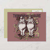 Tweedledum & Tweedledee Carnivale Style Postkarte (Vorne/Hinten)