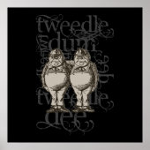 Tweedledum & Tweedledee Grunge (Single Abbildung) Poster (Vorne)