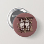 Tweedledum & Tweedledee Karneval-Stil Button (Vorne & Hinten)