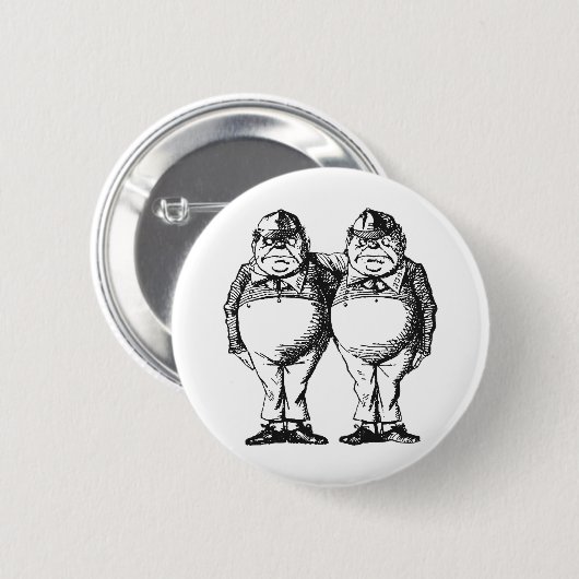 Tweedledum u. Tweedledee Button (Vorne & Hinten)