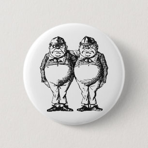 Tweedledum u. Tweedledee Button