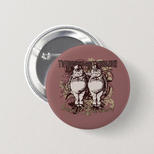 Tweedledum u. Tweedledee Carnivale Art Button (Vorne & Hinten)
