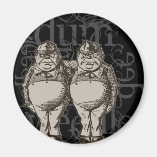 Tweedledum u. Tweedledee Grunge (Single-Zahl) Magnet