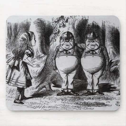 Tweedledum und Tweedledee Mousepad (Vorne)