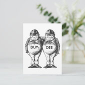 Tweedledum und Tweedledee Postkarte (Stehend Vorderseite)