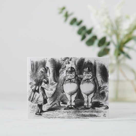 Tweedledum und Tweedledee Postkarte (Stehend Vorderseite)