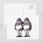 Tweedles Postkarte (Vorne/Hinten)