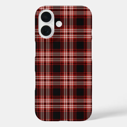 Tweedside Tartan Rot und Schwarz Kariert Case-Mate iPhone Hülle (Rückseite)