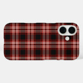 Tweedside Tartan Rot und Schwarz Kariert Case-Mate iPhone Hülle (Rückseite (Horizontal))