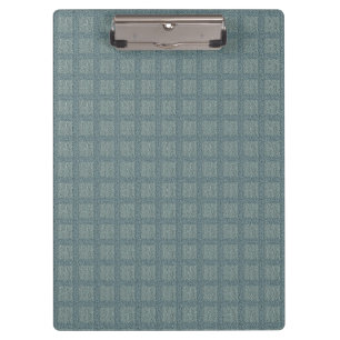 Tweedy Wool Aqua und grünes Muster Klemmbrett