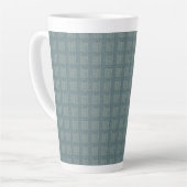 Tweedy Wool Aqua und grünes Muster Milchtasse (Linke Ecke)